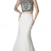 Cinderella Divine - Beaded Sleeveless Two-Piece Chiffon Evening Gown 1 Cinderella Divine - Beaded Sleeveless Two-Piece Chiffon Evening Gown