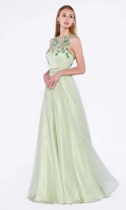 Cinderella Divine - C240 Sequin Illusion A-Line Gown