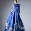 Formal Gowns Cinderella Divine - CA303 Satin Floral Sleeveless Ballgown 1 Formal Gowns Cinderella Divine - CA303 Satin Floral Sleeveless Ballgown