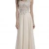 Cinderella Divine - Cap Sleeve Embellished Illusion Lace Gown Formal Gowns