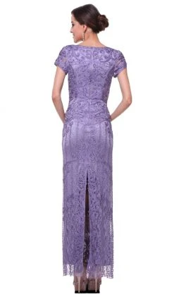 Cinderella Divine - Cap Sleeve Soutache Embellished Long Sheath Formal Dress Formal Gowns 11 Cinderella Divine - Cap Sleeve Soutache Embellished Long Sheath Formal Dress Formal Gowns