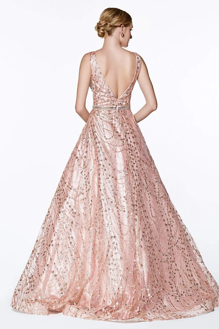 Formal Gowns Cinderella Divine - CB0028 Glitter Beaded Embellished Sleeveless Gown 6 Formal Gowns Cinderella Divine - CB0028 Glitter Beaded Embellished Sleeveless Gown
