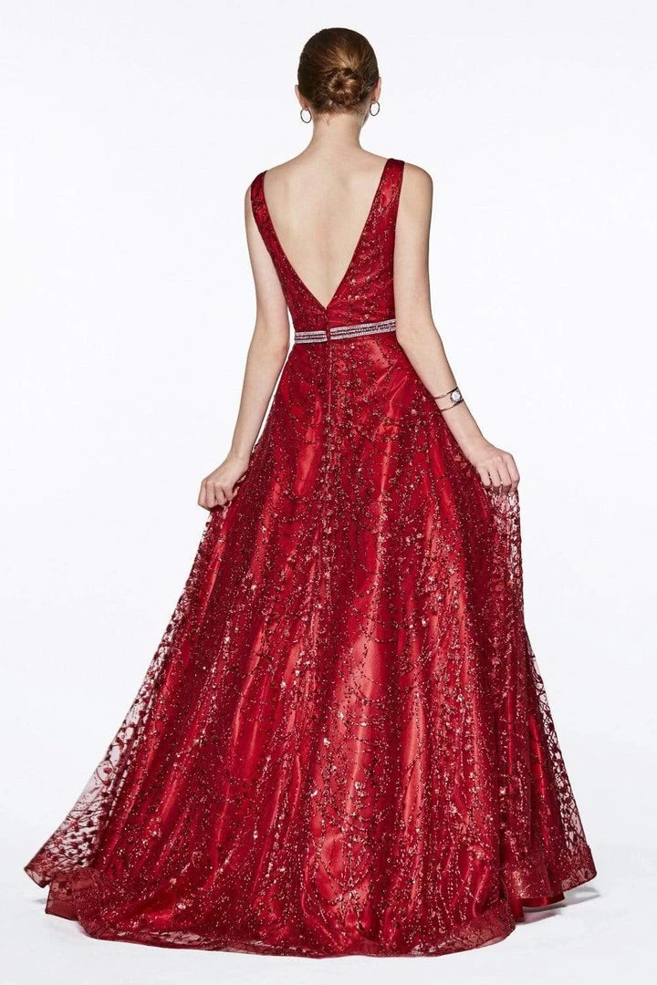 Formal Gowns Cinderella Divine - CB0028 Glitter Beaded Embellished Sleeveless Gown 4 Formal Gowns Cinderella Divine - CB0028 Glitter Beaded Embellished Sleeveless Gown