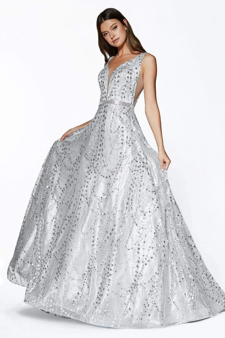 Formal Gowns Cinderella Divine - CB0028 Glitter Beaded Embellished Sleeveless Gown 8 Formal Gowns Cinderella Divine - CB0028 Glitter Beaded Embellished Sleeveless Gown