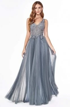 Cinderella Divine - CJ536 Lace Appliqued A-Line Evening Dress Formal Gowns 11 Cinderella Divine - CJ536 Lace Appliqued A-Line Evening Dress Formal Gowns