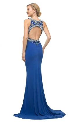 Cinderella Divine - CK39 Two Piece Beaded Halter Trumpet Dress 8 Cinderella Divine - CK39 Two Piece Beaded Halter Trumpet Dress
