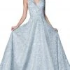 Formal Gowns Cinderella Divine - CK834 Floral Embroidered A-Line Long Gown