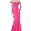 Cinderella Divine - CR735 Beaded Illusion Neck Trumpet Dress Formal Gowns