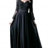 Cinderella Divine - CR773 Long Bell Sleeve Lace Ornate A-Line Long Evening Gown Formal Gowns 2 Cinderella Divine - CR773 Long Bell Sleeve Lace Ornate A-Line Long Evening Gown Formal Gowns