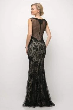 Cinderella Divine - CR788 Lace Bateau Trumpet Dress