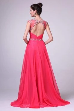 Formal Gowns Cinderella Divine - Crystal Embellished Ruched Evening Gown
