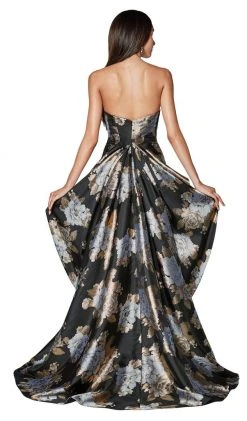 Formal Gowns Cinderella Divine - CS025 Sweetheart Brocade Trumpet Dress