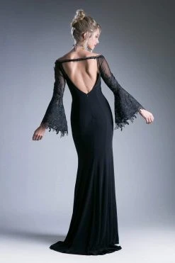 Cinderella Divine - Embellished Lace Bell Sleeve Sheath Dress Formal Gowns 11 Cinderella Divine - Embellished Lace Bell Sleeve Sheath Dress Formal Gowns