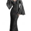 Cinderella Divine - Embellished Lace Long Bell Sleeve Sheath Dress Formal Gowns 1 Cinderella Divine - Embellished Lace Long Bell Sleeve Sheath Dress Formal Gowns