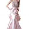 Cinderella Divine - Embellished Scoop Ruffled Mermaid Dress Formal Gowns