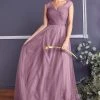 Formal Gowns Cinderella Divine - ET320 Sleeveless Pleated Top A-Line Gown