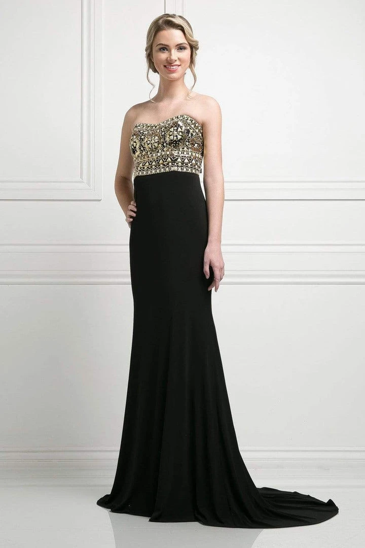 Formal Gowns Cinderella Divine - Fitted Embellished Strapless Evening Dress 3 Formal Gowns Cinderella Divine - Fitted Embellished Strapless Evening Dress