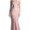 Cinderella Divine - G1037 Floral Embroidered Sweetheart Trumpet Dress