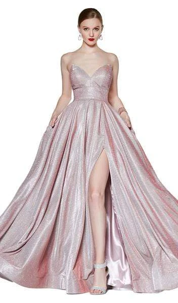 Cinderella Divine - Glitter Sweetheart Ballgown With Slit CJ522 - 1 Pc Blush In Size 12 Available 3 Cinderella Divine - Glitter Sweetheart Ballgown With Slit CJ522 - 1 Pc Blush In Size 12 Available