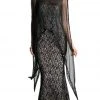 Cinderella Divine - Illusion Cape Lace Sheath Evening Gown