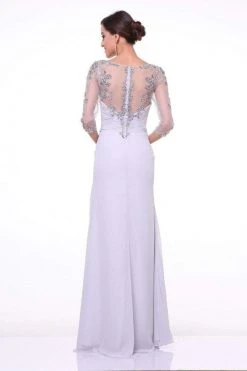 Cinderella Divine - JC4206 Beaded Lace Bateau Chiffon Dress 13 Cinderella Divine - JC4206 Beaded Lace Bateau Chiffon Dress