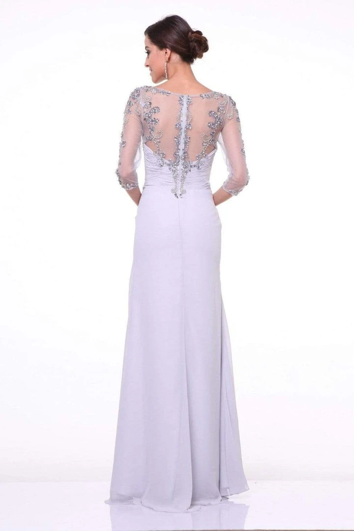 Cinderella Divine - JC4206 Beaded Lace Bateau Chiffon Dress 8 Cinderella Divine - JC4206 Beaded Lace Bateau Chiffon Dress