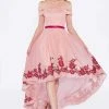 Cinderella Divine - KC1770 Off-Shoulder A-Line High Low Dress