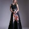 Cinderella Divine - KC1813 Beaded Lace Two Piece Floral Satin Gown 2 Cinderella Divine - KC1813 Beaded Lace Two Piece Floral Satin Gown