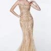 Formal Gowns Cinderella Divine - KC885 Sleeveless Sparkly Beaded Lace Mermaid Gown 1 Formal Gowns Cinderella Divine - KC885 Sleeveless Sparkly Beaded Lace Mermaid Gown