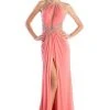 Cinderella Divine - KD019 Beaded Illusion Cutout Backless Gown