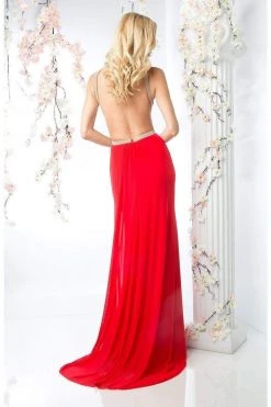 Cinderella Divine - KD019 Beaded Illusion Cutout Backless Gown 11 Cinderella Divine - KD019 Beaded Illusion Cutout Backless Gown