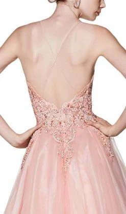 Cinderella Divine - KV1037 Adorned Lace Bodice Tulle Gown Formal Gowns 11 Cinderella Divine - KV1037 Adorned Lace Bodice Tulle Gown Formal Gowns