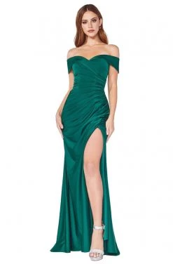 Cinderella Divine - KV1050 Off Shoulder Fitted Jersey Evening Gown Formal Gowns 29 Cinderella Divine - KV1050 Off Shoulder Fitted Jersey Evening Gown Formal Gowns