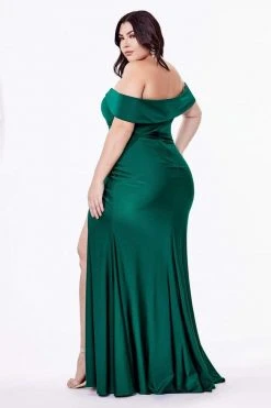 Cinderella Divine - KV1050 Off Shoulder Fitted Jersey Evening Gown Formal Gowns 33 Cinderella Divine - KV1050 Off Shoulder Fitted Jersey Evening Gown Formal Gowns