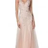 Cinderella Divine - Lace Appliqued Trumpet Evening Dress CJ503 1 Cinderella Divine - Lace Appliqued Trumpet Evening Dress CJ503