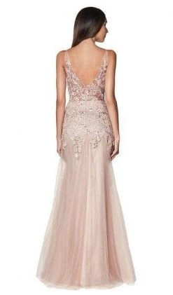 Cinderella Divine - Lace Appliqued Trumpet Evening Dress CJ503 8 Cinderella Divine - Lace Appliqued Trumpet Evening Dress CJ503