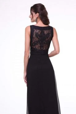 Formal Gowns Cinderella Divine - Lace Embroidered Bateau Neck Sheath Dress 9 Formal Gowns Cinderella Divine - Lace Embroidered Bateau Neck Sheath Dress