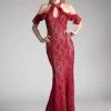 Cinderella Divine - Lace High Halter Sheath Dress Formal Gowns