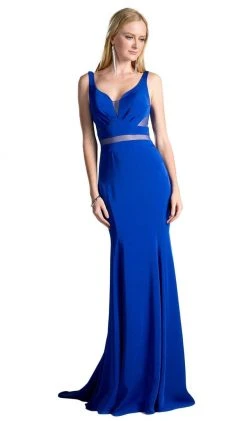 Cinderella Divine - Mock Two Piece Ruffled Sheath Dress Formal Gowns