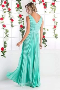 Formal Gowns Cinderella Divine - Pleated V-neck A-line Dress 11 Formal Gowns Cinderella Divine - Pleated V-neck A-line Dress