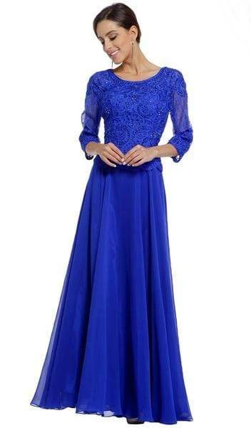 Cinderella Divine - Quarter Sleeve Soutache Bodice A-Line Long Formal Dress 14327 Formal Gowns 10 Cinderella Divine - Quarter Sleeve Soutache Bodice A-Line Long Formal Dress 14327 Formal Gowns