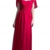 Formal Gowns Cinderella Divine - Ruched Semi-Sweetheart Dress With Cape Detail