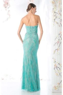 Cinderella Divine - S551421 Strapless Laced Long Dress Formal Gowns