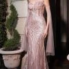 Cinderella Divine - Sequined Sweetheart Prom Dress CB093 - 1 Pc Rose Gold In Size 6 Available