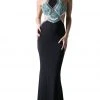 Cinderella Divine - Sleeveless Embellished Halter Sheath Dress 1 Cinderella Divine - Sleeveless Embellished Halter Sheath Dress