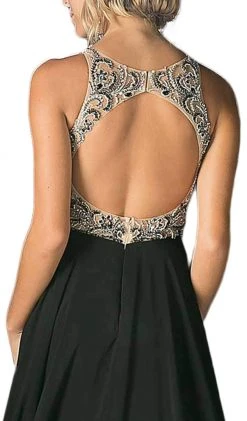 Cinderella Divine - Sleeveless Embellished Ruched A-line Dress