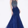 Cinderella Divine - Sleeveless Faux Two-Piece Mermaid Evening Gown Formal Gowns 1 Cinderella Divine - Sleeveless Faux Two-Piece Mermaid Evening Gown Formal Gowns