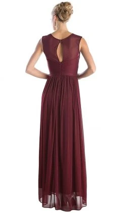 Formal Gowns Cinderella Divine - Sleeveless Twisted Front Bodice Chiffon Long Formal Dress 9 Formal Gowns Cinderella Divine - Sleeveless Twisted Front Bodice Chiffon Long Formal Dress