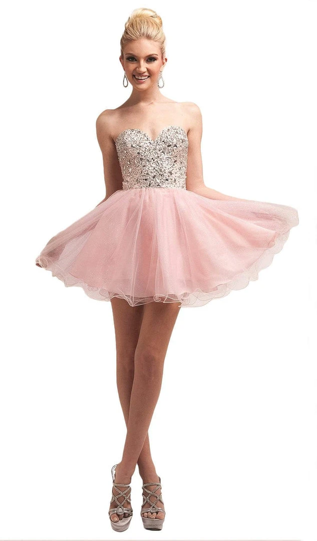 Cocktail Dresses Cinderella Divine - Strapless Bejeweled Sweetheart A-line Dress 5 Cocktail Dresses Cinderella Divine - Strapless Bejeweled Sweetheart A-line Dress