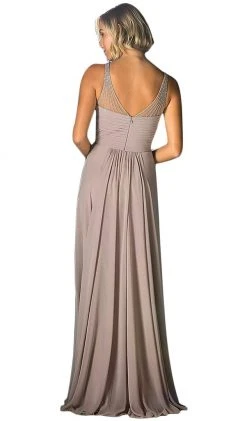 Formal Gowns Cinderella Divine - Strapless Crisscrossed Bodice A-Line Long Formal Gown